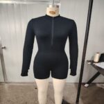 女士瑜伽连体裤 Seamless Long-Sleeve Yoga Jumpsuit with Thumbholes / For Running & Fitness / Comfortable & Versatile