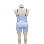 女士运动套装 Women's Stitched Sports Tank Top & Shorts Set / Contrast Piping / Stylish & Sexy / Comfortable / Versatile / Fitness