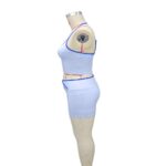 女士运动套装 Women's Stitched Sports Tank Top & Shorts Set / Contrast Piping / Stylish & Sexy / Comfortable / Versatile / Fitness